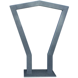 Anlehnbügel -Coppa- aus Stahl, Höhe 800 mm, zum Einbetonieren oder Aufdübeln